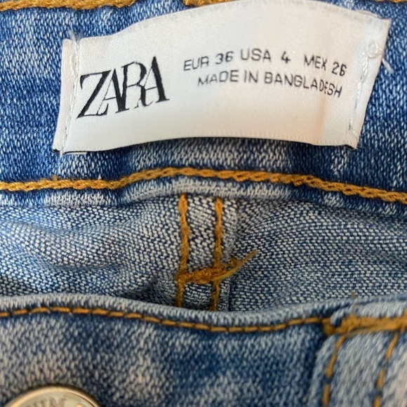 Zara light wash skinny Leg mid rise size 4 jeans - Picture 7 of 8